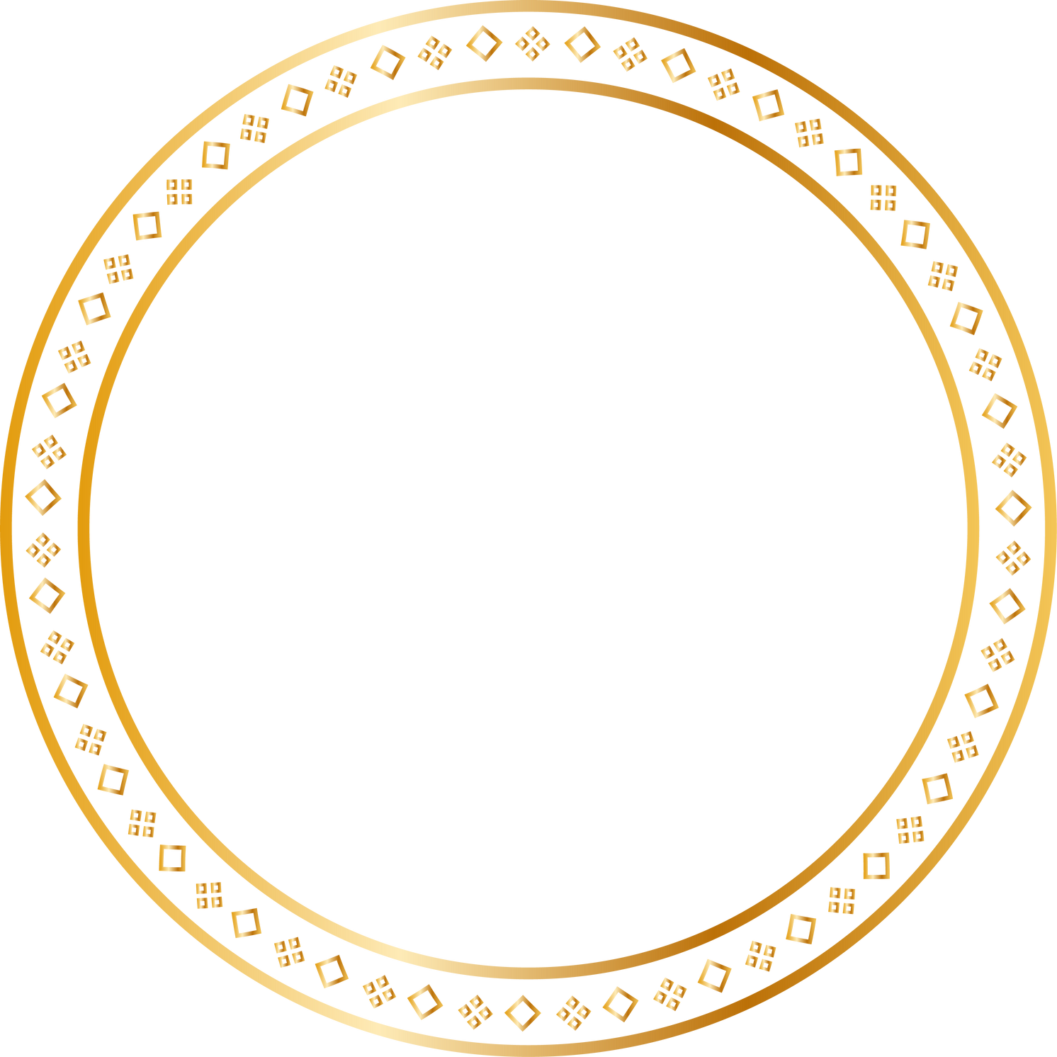 Gold Ornamental Circular Frame